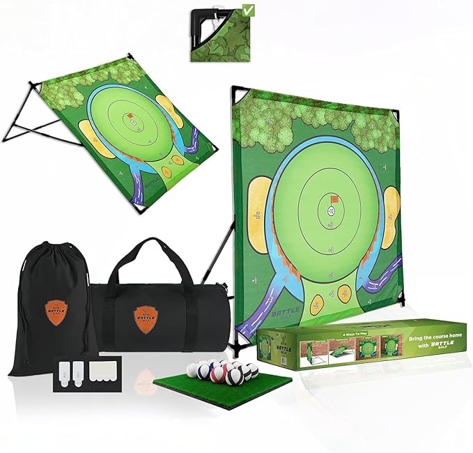 Indoor Chipping Game – The Original Portable Battle Golf Chipping Game for Dad's and Junior Golfers