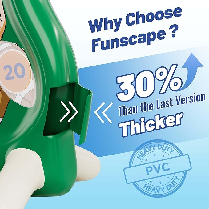Funscape Kids Fun Pool Toys, Inflatable Football Toss Target Game, Swimming Pool Floats, Beach Yard Outdoor Water Play, Summer Party Birthday Sport Gift 3 4 5 6 7 8 9 12 Yrs Boy Girl Teen