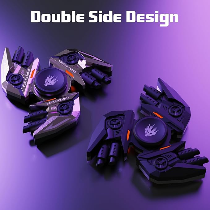 Upgrade Fidget Spinners, Fidget Toys Adults, Stress Anxiety ADHD Relief Figets Toy for Kids/Teens, Cool Metal Finger Hand Spinner Toy with Double Side Design