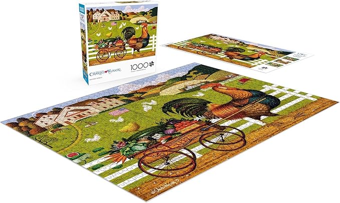 Buffalo Games - Charles Wysocki - Rooster Express - 1000 Piece Jigsaw Puzzle For Adults -Challenging Puzzle Perfect for Game Nights - Finished Size is 26.75 x 19.75