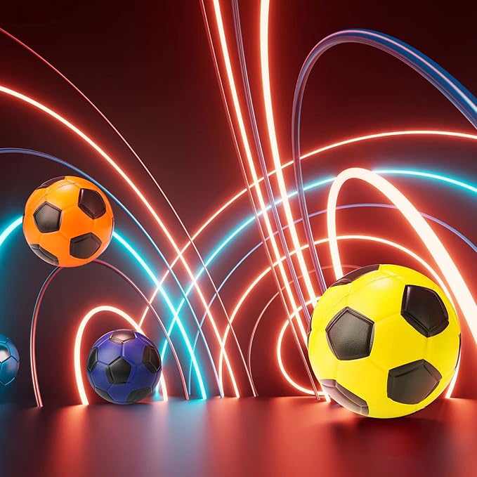 Jerify 4 Pcs 6.5 Inch Kids Foam Soccer Ball Mini Soft Foam Youth Soccer Ball for Kids Teens Adults Indoor Practice and Backyard Play Beach Swimming Pool Sport Sensory Stress Mini Gift