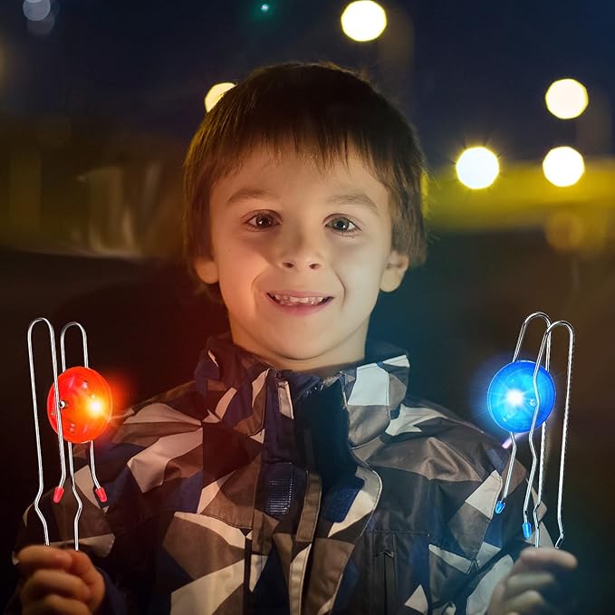 Sumind 6 Pcs Magnetic Gyro Wheels Toy Retro Light up Gyroscope Rails Twirler Easter Gyroscope Gift Kid Sensory Trick Yoyo Sensory Fidget Toys for Boy Girl(Straight Rail, Wave Rail,Red, Blue, Green)