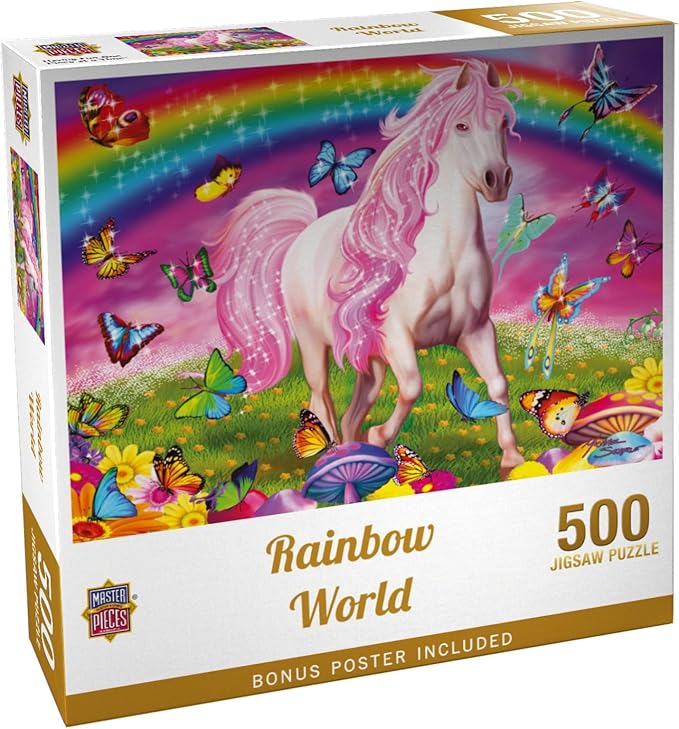Masterpieces Rainbow World Jigsaw Puzzle - 500 Pieces for Adults & Families - Adult