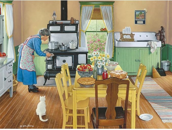 Bits and Pieces - 300 Piece Jigsaw Puzzle for Adults - 18" x 24" - Grandma's Kitchen - 300 pc Large Piece Nostalgic Cooking Jigsaw by John Sloane
