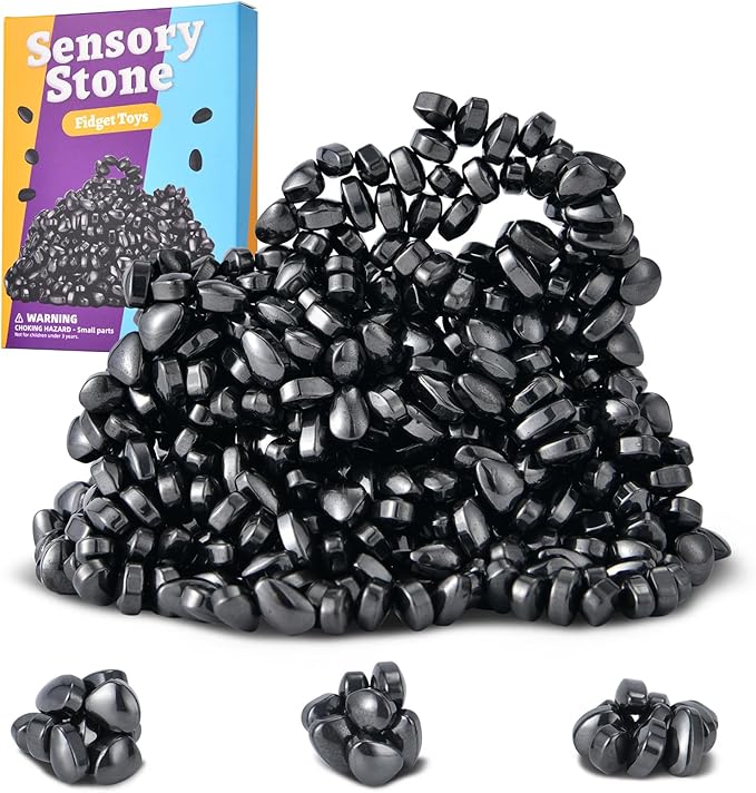 1000pcs Fidget Toys for Adults & Teens,Weak Magnetic Putty Black，Stress Relief Sensory Toys for Autism ADHD Anxiety,Desk Fidgets Toys for Office/Adults Gifts