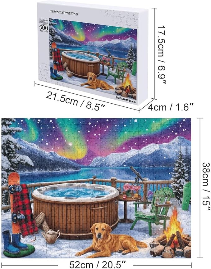 Northern Light - 500 Piece Jigsaw Puzzle for Adults - Challenging Puzzle Perfect for Game Nights - Finished Size is 20.5 x 15 -Gift for Christmas, Anniversary, Birthday,Family