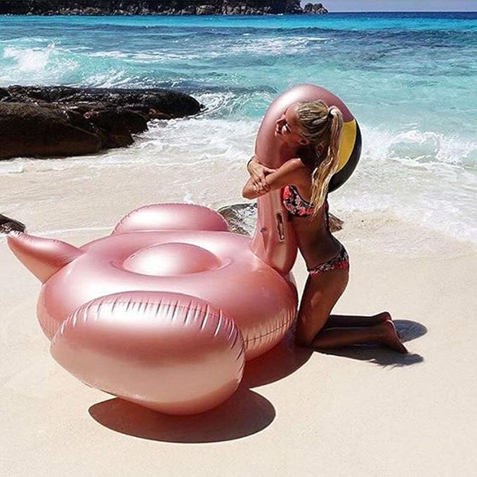 Jasonwell Giant Inflatable Flamingo Pool Float with Fast Valves Summer Beach Swimming Pool Floatie Lounge Floating Raft Outdoor Party Decorations Toys for Adults (XL)