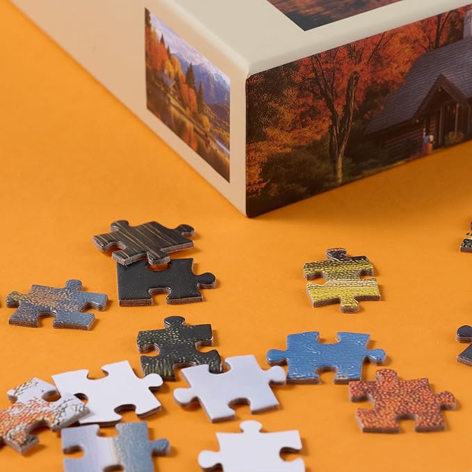 Serene Cottage Jigsaw Puzzle for Adults – 1000 Piece Puzzle with Bonus Poster Included, Unique Design & Vibrant Colors