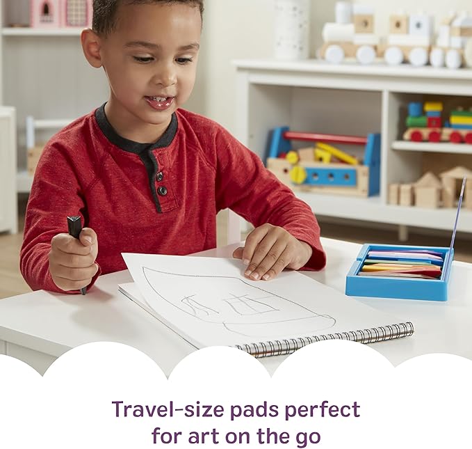 Melissa & Doug Sticker Wow!™ 24-Page Activity Pad and Sticker Stamper, 300 Stickers, Arts and Crafts Fidget Toy Collectible Character – Purple Unicorn - for Kids Ages 3+ - FSC Certified