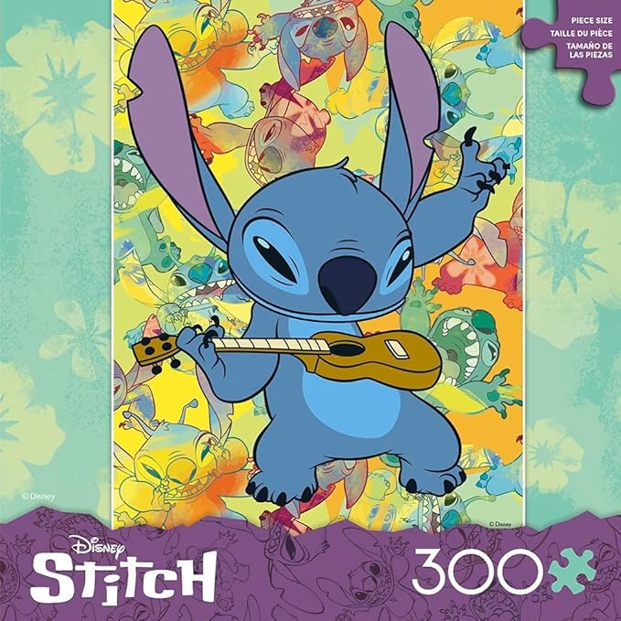 Ceaco - Disney - Stitch - Galaxy Grunge - 300 Oversized Piece Jigsaw Puzzle