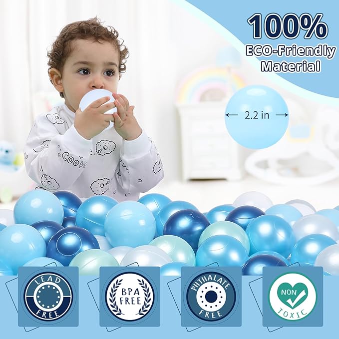 STARBOLO Ball Pit Balls for Toddlers Phthalate Free BPA Free Non-Toxic Crush Proof Play Balls for Toddlers Kids Pool Playhouse Pack of 100 200 500