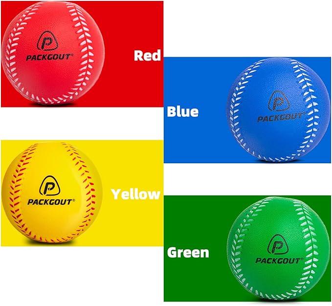 PACKGOUT Soft Foam Baseballs for Kids & Teenagers - Practice & Replacement Balls