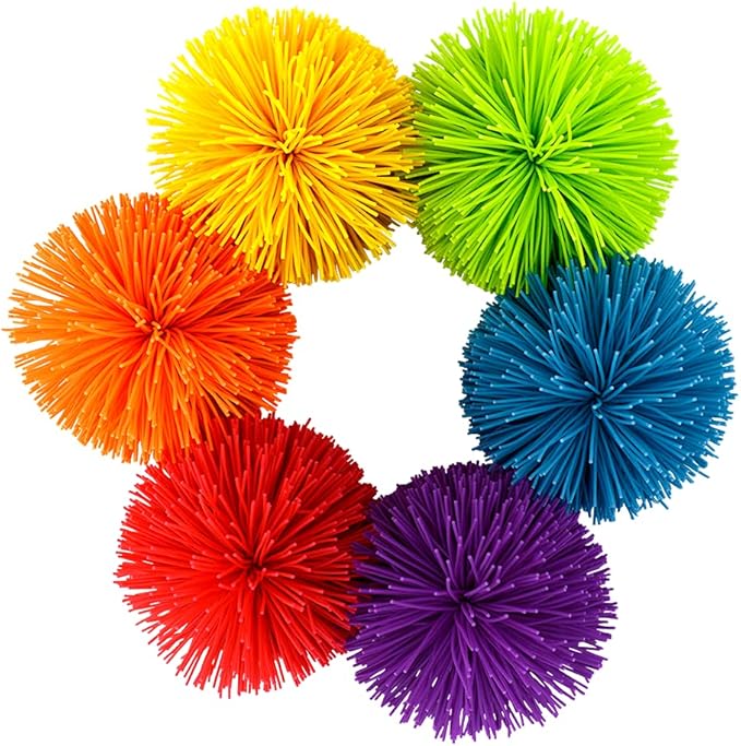 Koosh Balls 3 inch, Single Assorted Color - Kids Outdoor Toys, Beach Toys, Kids Games, Outdoor Games for Adults and Family, Outdoor Games for Kids, Kids Toys, Fidget Toys for Kids, Ages 3+