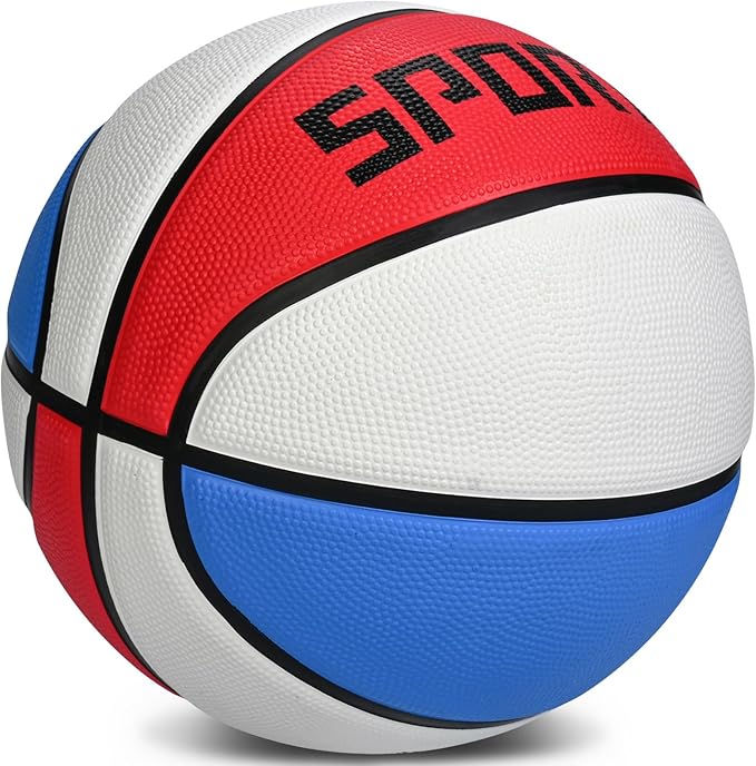 KUYOTQ Kids Youth Adult Size 3/4/5/6/7 (22/25.5/27.5/28.5/29.5") Basketball Premium Rubber or Faux Leather Basketball Indoor Outdoor Basketball for Boys Girls Womens Mens Basketball Gifts (Deflated)