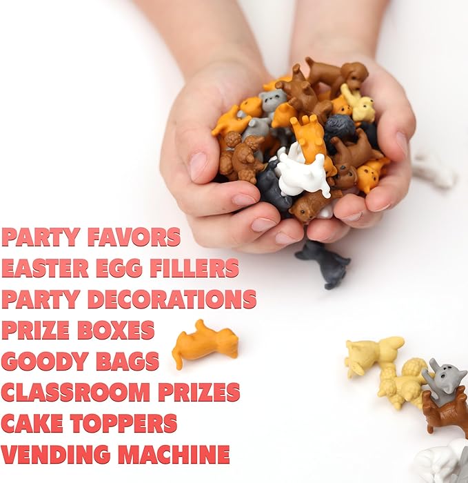 Vending Machine Capsules with Toys - 250 Pcs of 1.1 Inch Tiny Frosty Clear-Colored Acorn Capsules and Cute Dog and Cat Figurines for Kids - Plastic Capsules for Toys Bulk- Easter Basket Stuffers