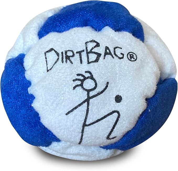 DIRTBAG All Star Footbag 3 Pack with Pouch, 100% Handmade, Premium Quality, Bright Vivid Colors, Signature Carry Bag
