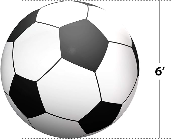 GoFloats Giant Inflatable Soccerball - 6 Feet Tall