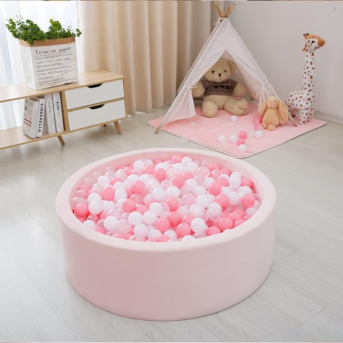 STARBOLO Ball Pit Balls for Toddlers Pack of 100 200 500 - BPA&Phthalate Free Non-Toxic Crush Proof Soft Plastic Balls for 1-5Years Old Toddlers Girl Kids Birthday Pool Playpen Tent Party