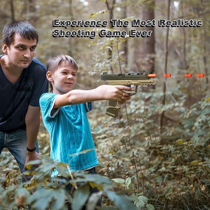 Toy Gun, Semi-Automatic Shell Ejecting Toy Gun Pistol Automatic Reloading for Kid, Shooting Games Educational Model Toy Pistol to Cool Toys Gifts for Boys & Girls Ages 6+