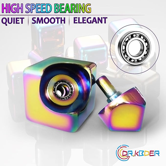 Fidget Spinner Toys Cube Adults, Easter Basket Stuffers for Teen Boys Metal Cool Stuff Desk Gadgets Office Toy for Teen Boy Small Anxiety Figette Sensory Toy ADHD Tool Fingears Figet Stress Gifts