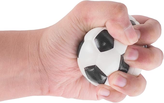 Super Z Outlet Mini Foam Sports Balls for Kids Adults Mini Baseball Football Basketball Soccer Stress Bulk Toy Game Party Decoration Relaxable (Soccer) - Pack of 12