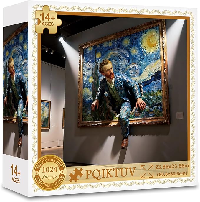 Adult Puzzles 1024 Pieces Jigsaw Puzzles with Letters on Back Impossible Puzzle Family Decoration Puzzles Funny Gift for Valentine Friends (23.86 x 23.86 Inch)