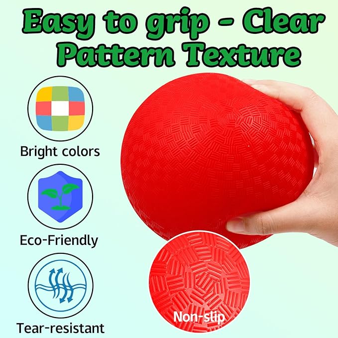 24 Pcs Playground Balls,6 Inch Inflatable Dodge Balls,Sport Bouncy Balls with a Hand Pump,Dodgeball Balls for Indoors Outdoors Ball Games,Gym,School,Camps,Picnic