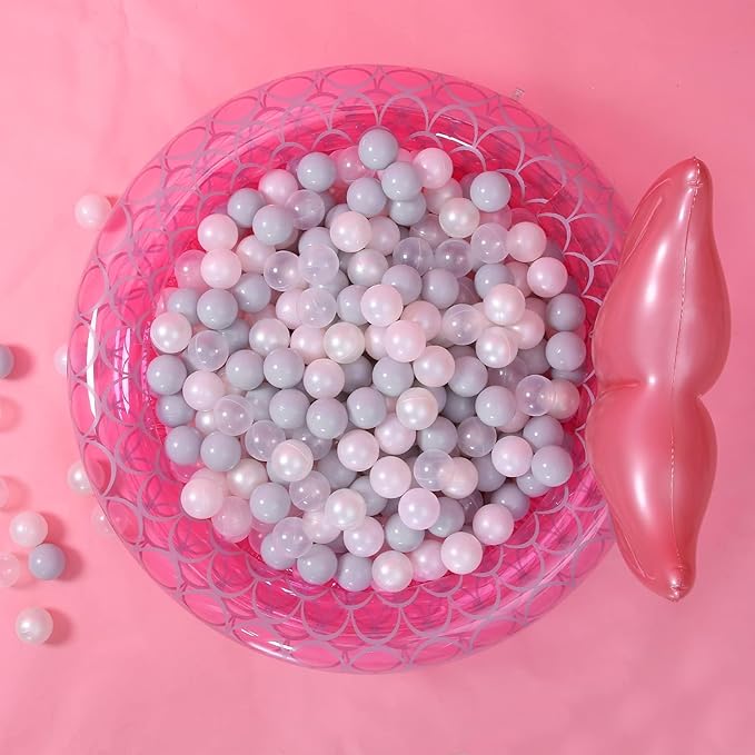 GOGOSO Ball Pit Balls for Toddlers Kids Plastic Balls for Ball-Pit Playpen Pool Baby Play Pastel BPA-Free Non Toxic Play Pastel Crush Proof Bal 50 100 200 500 1000 Count