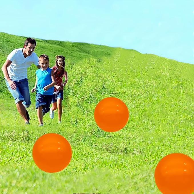 6 Pcs 6 Inch Inflatable Bouncy Balls, with 1 Hand Air Pump