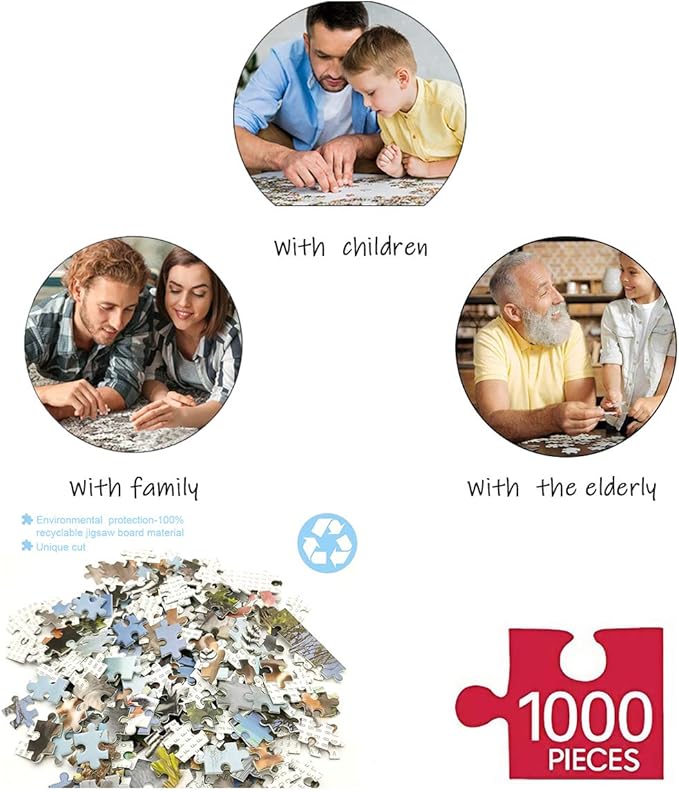 Puzzles for Adults 1000 Pieces Jigsaw Puzzles for Kids Challenging Game Toys Puzzle for Parents, Friends, Lovers and Children, Aegean Sea 27" x 20"