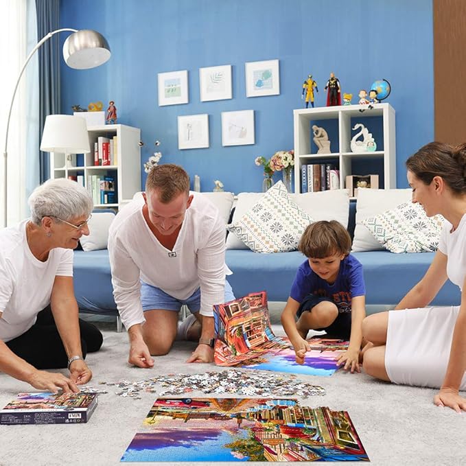 Jigsaw Puzzles for Adult 1000 Piece Puzzle for Adults Street Cafe Puzzle Home Decoration Puzzle