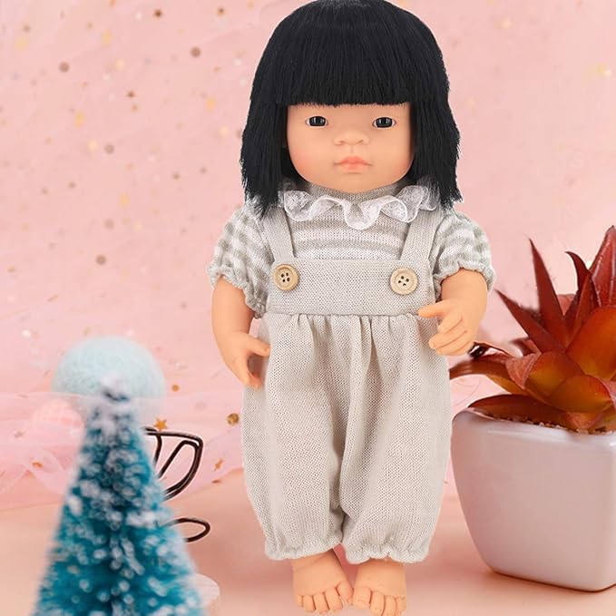 DC-BEAUTIFUL 6 Set Clothes Gift for Infant, Girl Baby, 14 Inch -18 Inch Includes Doll Outfits Dress Hat Socks, Total 14 Pcs Onesies Clothes Pajamas Costumes
