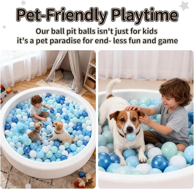STARBOLO Ball Pit Balls for Toddlers Phthalate Free BPA Free Non-Toxic Crush Proof Play Balls for Toddlers Kids Pool Playhouse Pack of 100 200 500