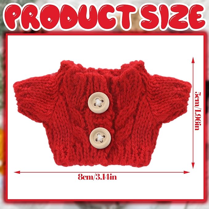 Bencailor 10 Pieces Small Doll Clothes Set 3.14 x 1.96 Inches Doll Sweaters Fit 5-9 Inches Various Styles of Small Dolls(Fresh Style)