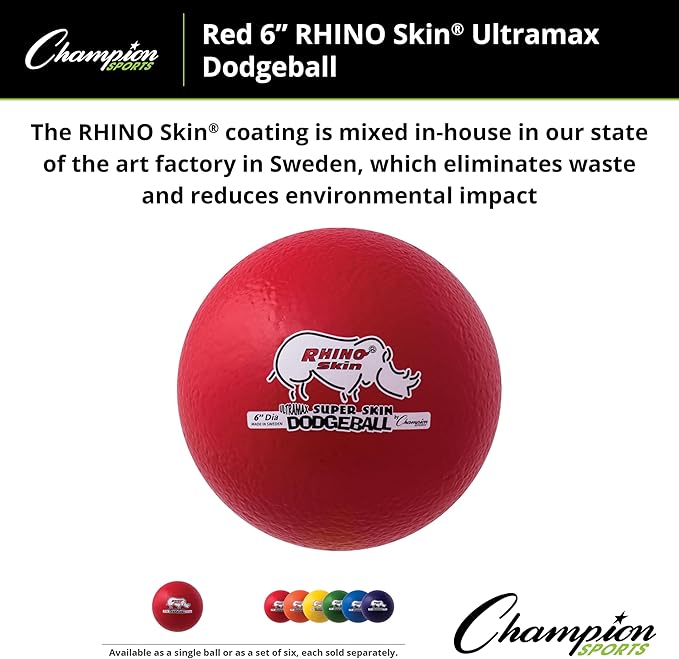Champion Sports Rhino Skin Ultramax Dodgeballs