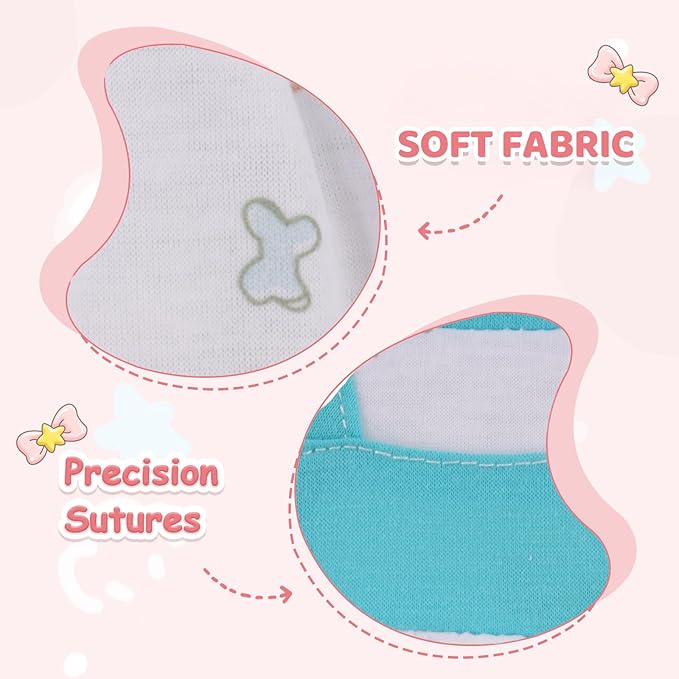 BABESIDE 6 Pcs Alive Baby Doll Clothes Set – Bitty Doll Clothes for 8-10 Inch Dolls & Toys, Cute Pretend Play Doll Outfits,Pretend Play Accessories for Girls Age 3+ (No Dolls)
