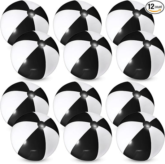 12 Pcs 16'' Beach Ball PVC Inflatable Ball Bulk Blow up Pool Balls for Swimming Pool Summer Hawaiian Tropical Theme Party Favors Decorations Favors Supplies