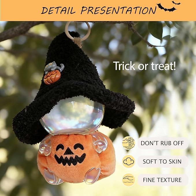 Halloween Pumpkin Costumes for 6.7 Inch (17cm) Dolls，Two-piece Set Includes a Black Witch hat and Pumpkin Overalls,It's Both Cute and Fun, Perfect for Collectors and Dress-Up