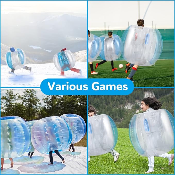Theefun Bumper Balls, 2 Pack 36inch Inflatable Sumo Ball Bopper Toys for Kids 50-100lb, Physical Outdoor Active Play, Giant Human Hamster Knocker Body Zorb Ball, Body Bubble Soccer Ball