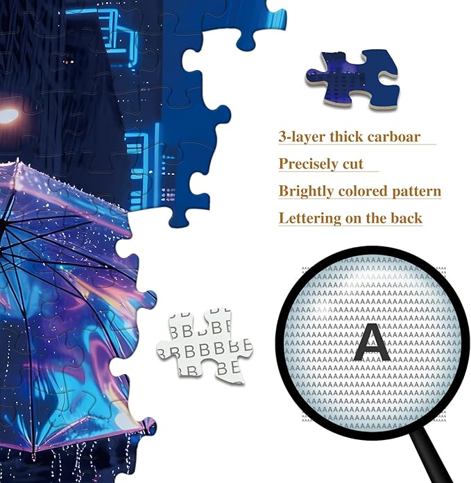 Puzzles for Adults 1000 Piece Jigsaw Puzzles with Letters on Back Impossible Challenge Puzzle Rainy Day Interlock Perfectly No Dust Wall Deko Fun Gift(27.56x19.7 Inch)
