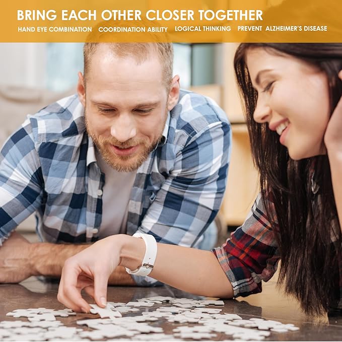 MOMIBOOK Puzzles for Adults 1000 Pieces Jigsaw Puzzles of Let's Play Hide-and-Seek Together, Painting Image Living Room Difficult Challenging Impossible Puzzle Unique Party Christmas Birthday Gifts