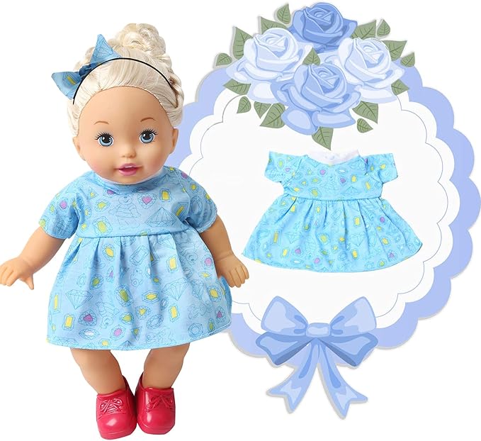 NA BOBO Clothes Set of 6 for 12-14-16 Inch Alive Lovely Baby Doll Clothes Dress Outfits Costumes Dolly Pretty Doll Cloth Handmade Girl Christmas Birthday Gift