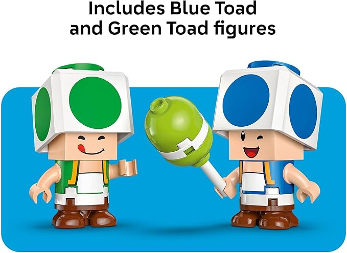 LEGO Super Mario Party at Toad’s House Building Toy - Pretend Play Set for Boys & Girls, Ages 7+ - Kids Building Blocks with Digital Action & 2 Toad Toy Figures - Gift Idea for Birthdays - 72041