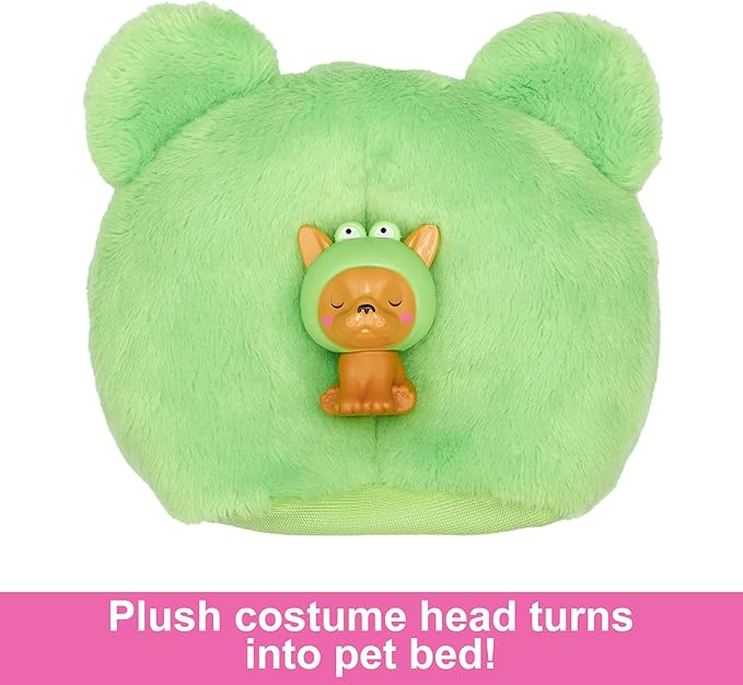 Barbie Cutie Reveal Doll & Accessories with Animal Costume & 10 Surprises Including Color Change, Puppy as Frog in Costume-Themed Series