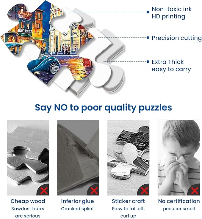 500 Piece Puzzles for Adults,Evening in Pisa Puzzle,Recycled Cardboard Jigsaw Puzzles 500 Pieces for Adult,Challenging Family Activity Great Gift Idea,Italy Street Leaning Tower Puzzles 20.5x15 in