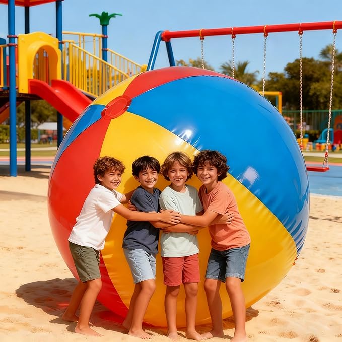 39"/59"/78" Giant Beach Balls, Inflatable Beach Ball, Beach Balls for Adults, for Summer Beach Parties, Music Festival and Festival Decorations