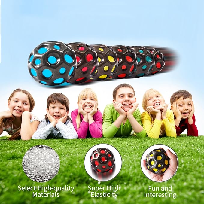 Bouncy Ball, Colorful Big Super Bouncy Astro Balls, Extreme High Bouncing Balls for Kids,Fun Kids Lightweight Foam Jump Balls for Outside, Improve Hand Eye Coordination Ability (12 Pack)