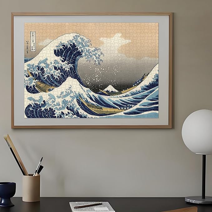 1000 Piece Jigsaw Puzzles for Adults Teens Kids - Fine Art Challenging, The Great Wave 1000Pcs Puzzle, Family Game Gift, Size 27"x20"