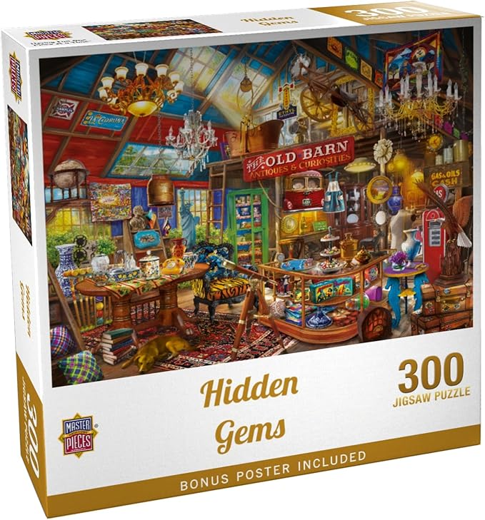 Masterpieces 300 Piece Jigsaw Puzzle for Adults and Families - Hidden Gems - 19.25"x26.63"