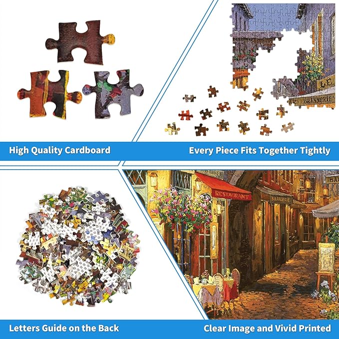 1000 Piece Puzzle for Adults Venice Puzzles for Adults 1000 Pieces Blooming Streets Jigsaw Puzzles 1000 Pieces Venice Street with Flowers Puzzle 1000 Pieces Venice Scene 1000 Piece Puzzle 1000 Puzzle